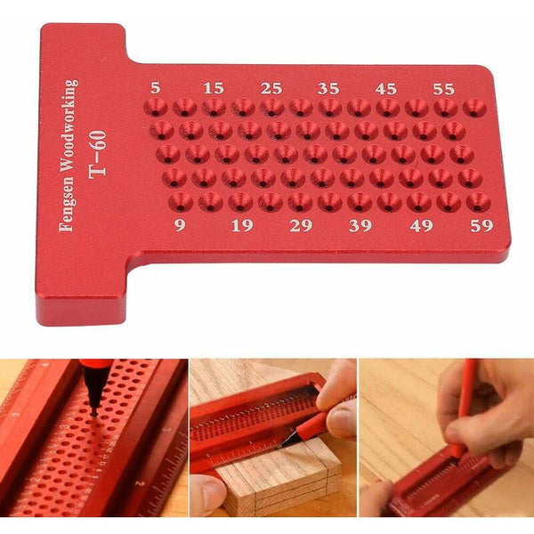T Type Scribing Ruler: Aluminum Alloy Woodworking Marking Tool Measuring Tapes & Rulers