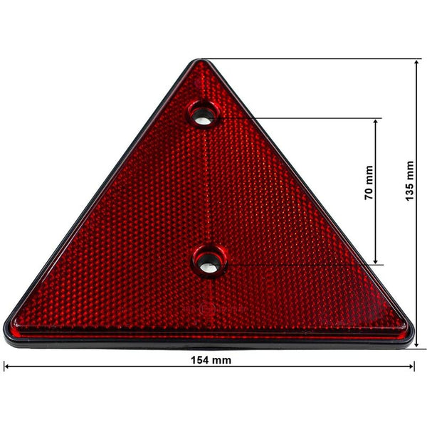 2 Pcs Set Screw On Triangle Trailer Reflectors Trailer Parts