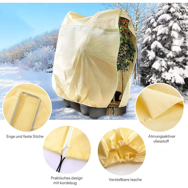 Plant Protection Cover With Zipper & Drawstring 180X120cm Other Plant Care & Accessories