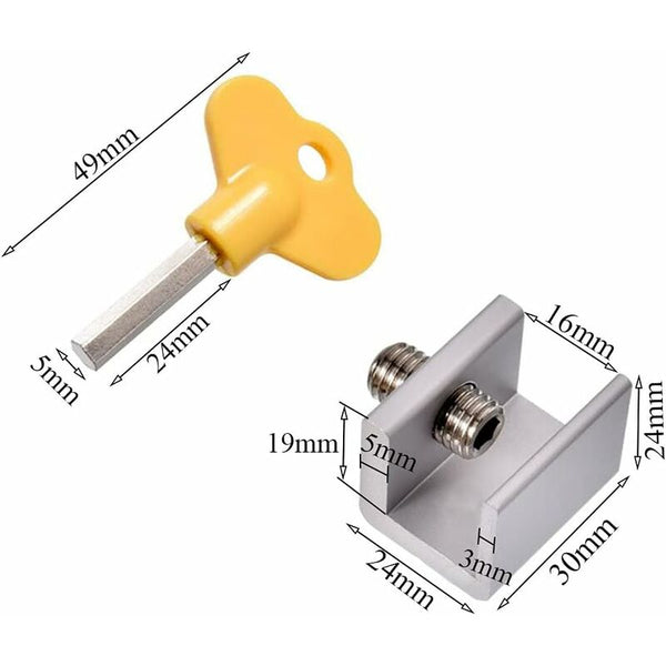 Sliding Lock 4 Pieces Door Locks Aluminum Alloy Other Window Accessories