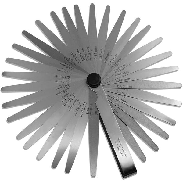 32 Blade Steel Feeler Gauge: Metric & Imperial For Gap Measurement Measuring Tapes & Rulers