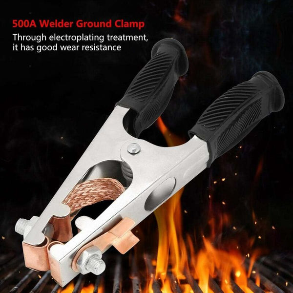 Welding Ground Clamp Galvanized Earth 500A Magnetic Rod Good Conductivity For Welder Other Welding Equipment