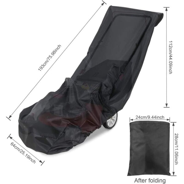 Lawn Mower Cover 210D Oxford Cloth Heavy Duty Waterproof For Outdoor/Indoor With Drawstring Lawn Mower Accessories