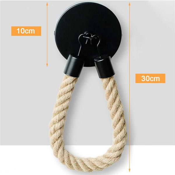 Toilet Paper Holder Hemp Rope Towel For Bathroom And Kitchen Roll (Black) Toilet Paper Holders & Storage
