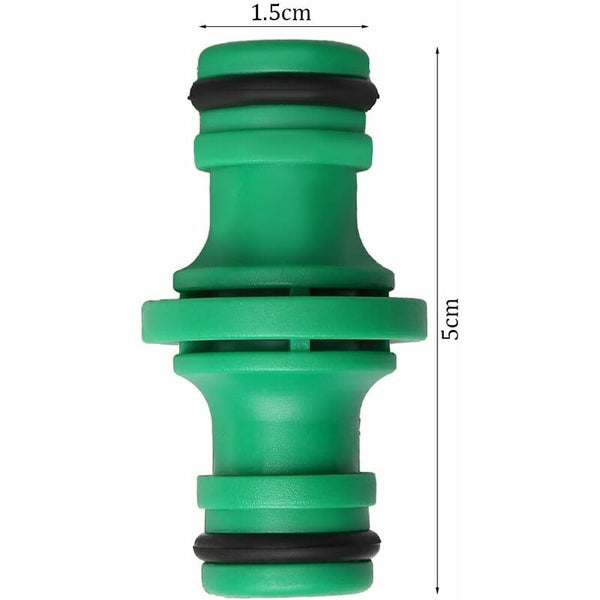 6 Pcs Double Hose Connector Male Plastic Pipe Fittings For Joining Garden Tube (Green) Other Watering Equipment