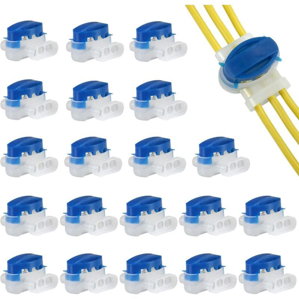20 Pcs Resin Filled Cable Connectors 3 Pole Terminal Blocks For Robotic Lawn Mowers Lawn Mower Accessories