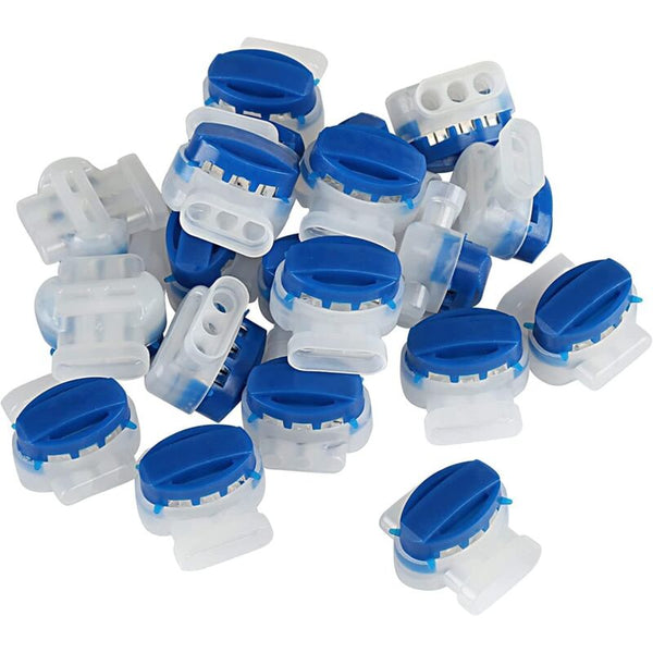 20 Pcs Resin Filled Cable Connectors 3 Pole Terminal Blocks For Robotic Lawn Mowers Lawn Mower Accessories