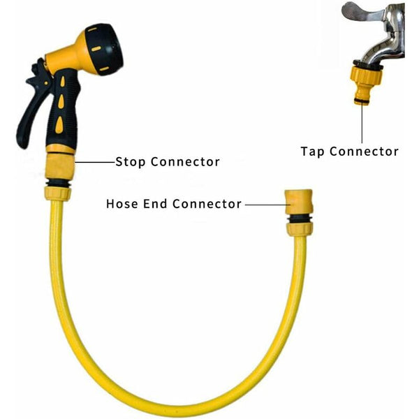 2 Pack Garden Hose Connector Kits With Tap Connectors Yellow (6 Pcs) Connectors Valves & Accessories