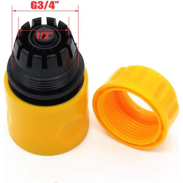 2 Pack Garden Hose Connector Kits With Tap Connectors Yellow (6 Pcs) Connectors Valves & Accessories