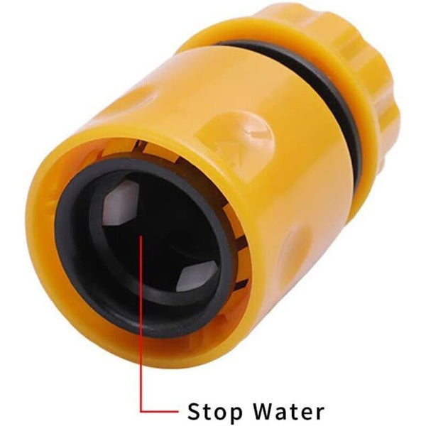 2 Pack Garden Hose Connector Kits With Tap Connectors Yellow (6 Pcs) Connectors Valves & Accessories
