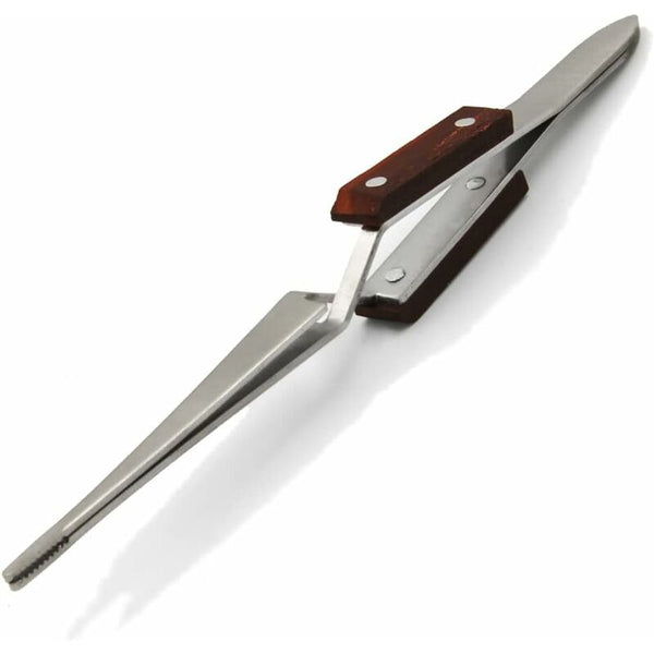 Industrial Precision Welding Tweezers With Fiber Handle Cross Fine Tip Straight Stainless Steel For Electronic Other Welding Equipment