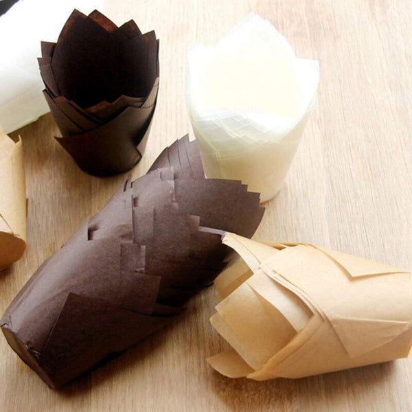 150 Pcs Baking Paper Muffin Cups Tulip Cupcakes And Muffins For Wedding Party Birthday 5Cm Muffin Pans & Baking Moulds