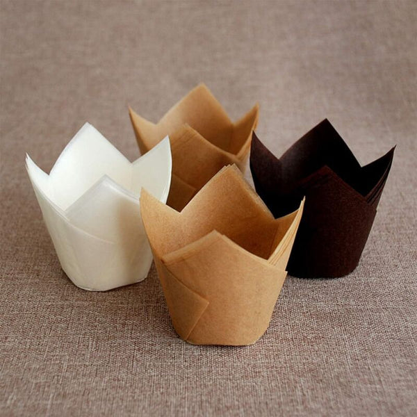 150 Pcs Baking Paper Muffin Cups Tulip Cupcakes And Muffins For Wedding Party Birthday 5Cm Muffin Pans & Baking Moulds