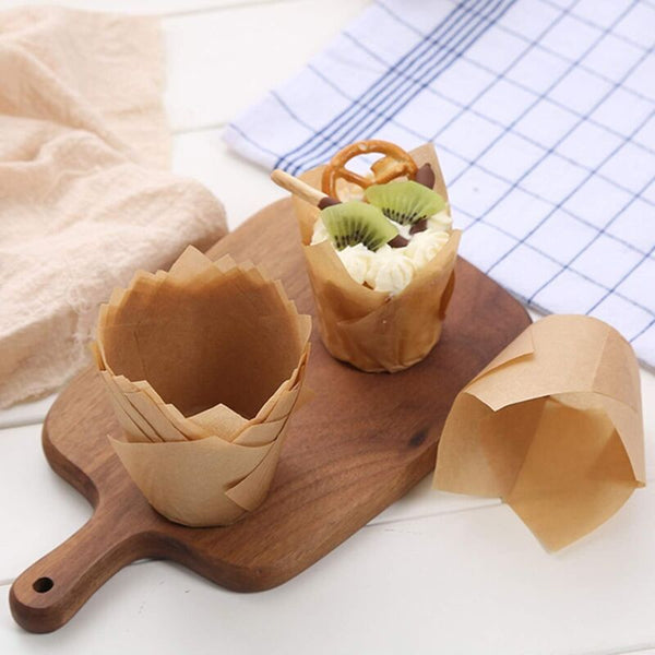 150 Pcs Baking Paper Muffin Cups Tulip Cupcakes And Muffins For Wedding Party Birthday 5Cm Muffin Pans & Baking Moulds