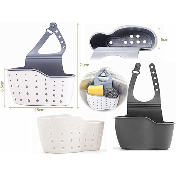 Kitchen Sink Sponge Holder Hanging Drainer Basket Storage Shelf Sink Organisers