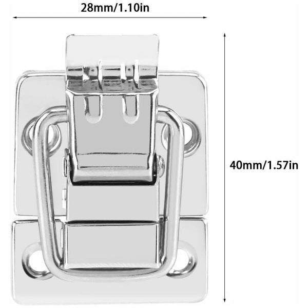 10 Pcs Drawer Hardware Clasp Lock For Metal Jewelry Box Suitcase Chests Latch Jewellery Boxes