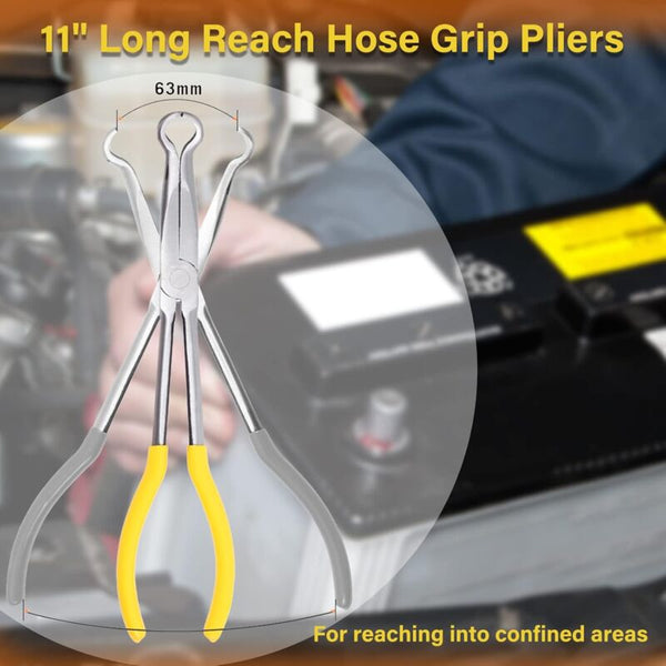 Long Reach Pipe Grip 11 Inch Ring Nose 3/5 Diameter Offset Spark Plug Boot Removal Pliers