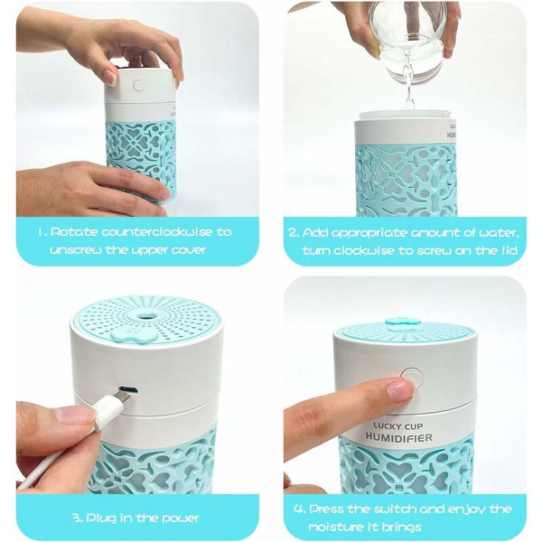 Baby Air Humidifier 250Ml Mini Quiet Waterless Auto Shut Off Function Suitable For Humidifiers