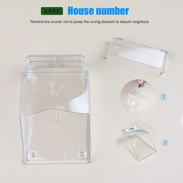 Transparent Protective Cover For Outdoor Doorbel Waterproof Wireless Wall Mount 11 X 6 5 Cm Smart Doorbell Parts