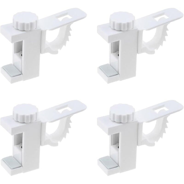 4 Pcs Curtain Holder Clip Bracket Adjustable Crossbar Rod Towel Storage Hook Curtain Poles & Accessories