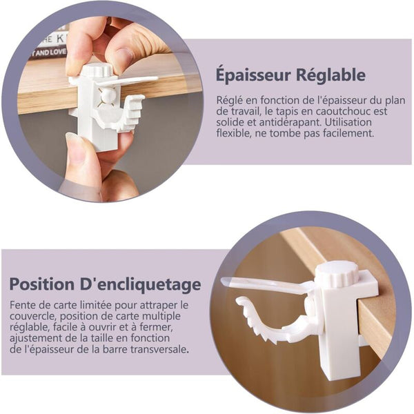 4 Pcs Curtain Holder Clip Bracket Adjustable Crossbar Rod Towel Storage Hook Curtain Poles & Accessories