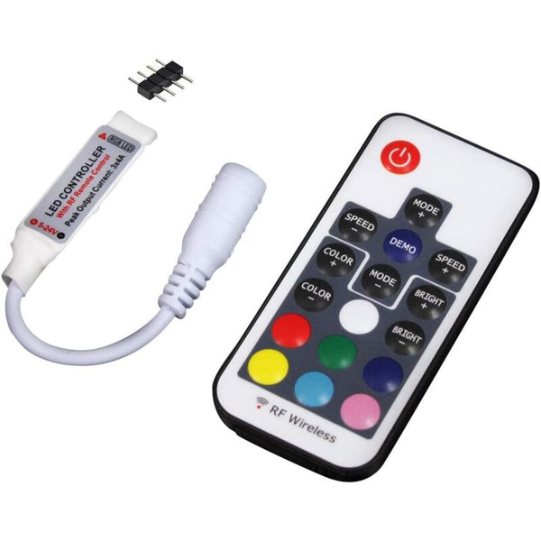 Ultrabright 17 Keys Rf Remote Control Wireless Controller 5V/12V/24V 12A Mini For Rgb Led Strip Smart Light Strips