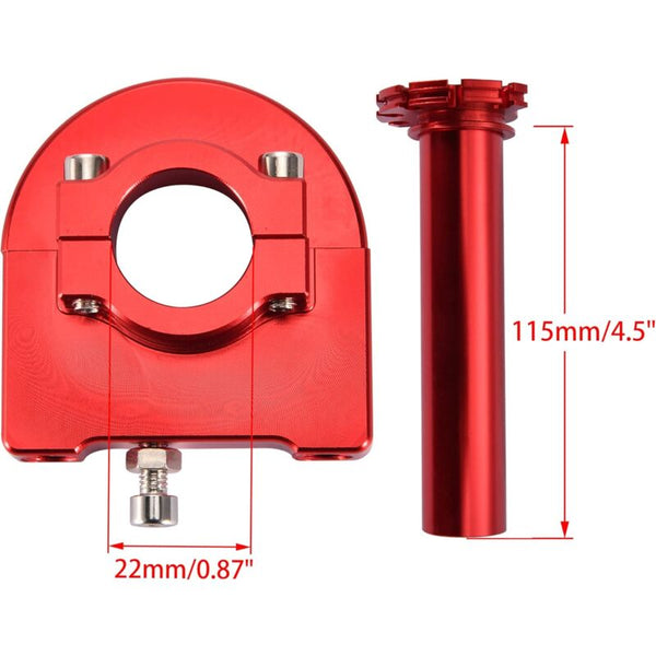 7/8" 22Mm Twist Throttle Grip With Handlebar Clamp Replacement For 50Cc 70Cc 90Cc 110Cc 125Cc Sport Motocross Dirt Pit Handlebars