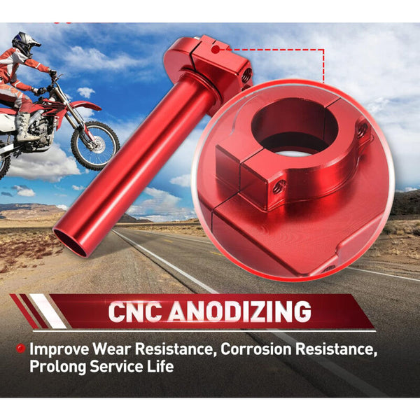 7/8" 22Mm Twist Throttle Grip With Handlebar Clamp Replacement For 50Cc 70Cc 90Cc 110Cc 125Cc Sport Motocross Dirt Pit Handlebars