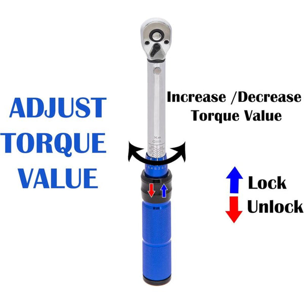 1/4" Bicycle Torque Wrench 2 24Nm Bike Maintenance Kit Bike Tools