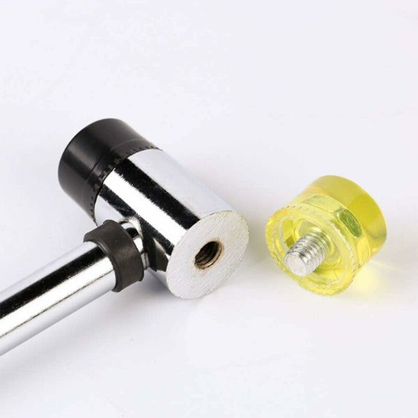 Rubber Hammer Double Head Mounting Sided Mallet Diameter 35 Mm Aluminium Tools Repair Kit Black Hammers & Mallets