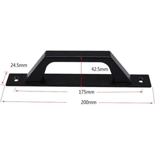 19.6Cm Handle Barn Door Pull Sliding Carbon Steel Black Sliding Door Hardware