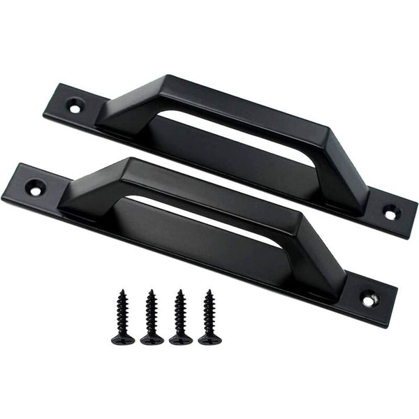 19.6Cm Handle Barn Door Pull Sliding Carbon Steel Black Sliding Door Hardware