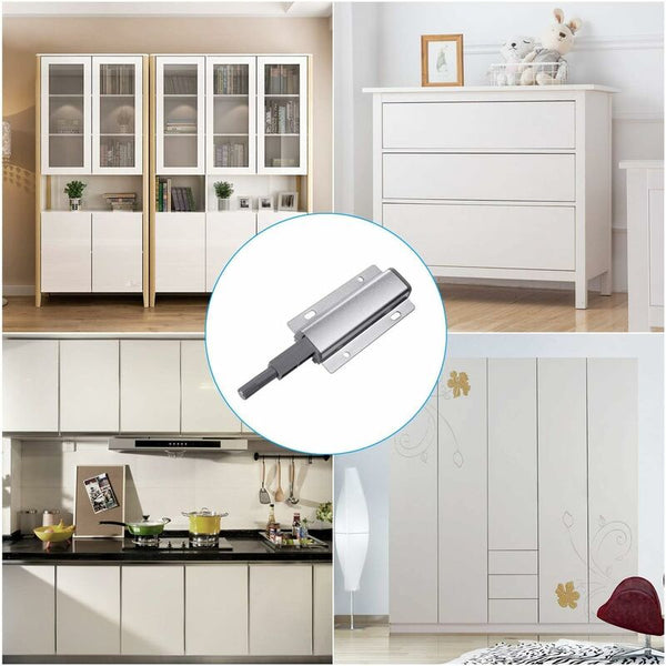 4 Pcs Magnetic Cabinet Door Latches Push To Open Dampers Cabinets & Cupboards