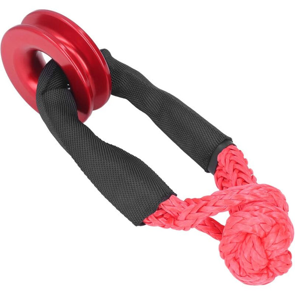 Recovery Ring Set Safe Synthetic Soft Shackle Rope High Strength Anti Rust For Atv Truck Car(Red) Recovery Tracks