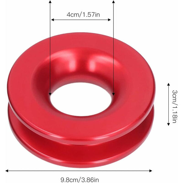 Recovery Ring Set Safe Synthetic Soft Shackle Rope High Strength Anti Rust For Atv Truck Car(Red) Recovery Tracks