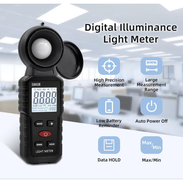 Digital Lux Meter Light Measurement With 0.1 200000 Portable Ambient Range Up To Other Test & Measurement