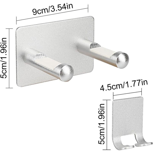 Universal Hair Dryer Holder Stainless Steel No Drilling Wall Mount Stick On Hair Dryers