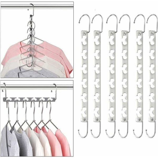 Space Saving Magic Hangers Durable Metal Non Slip Organizer Hooks & Hangers