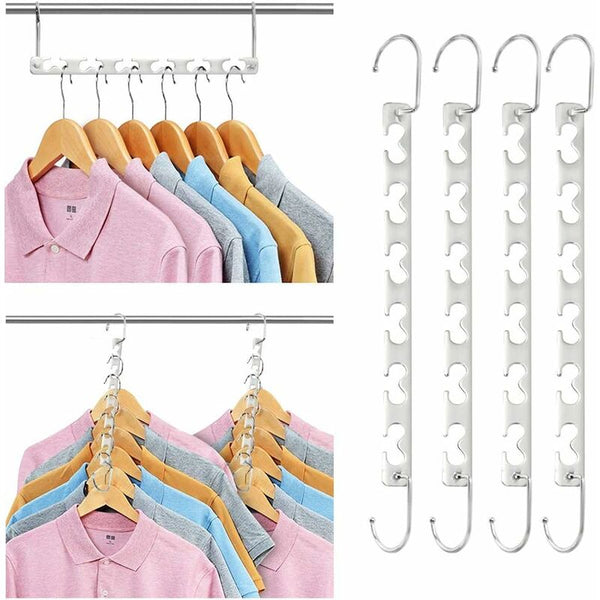 Space Saving Magic Hangers Durable Metal Non Slip Organizer Hooks & Hangers