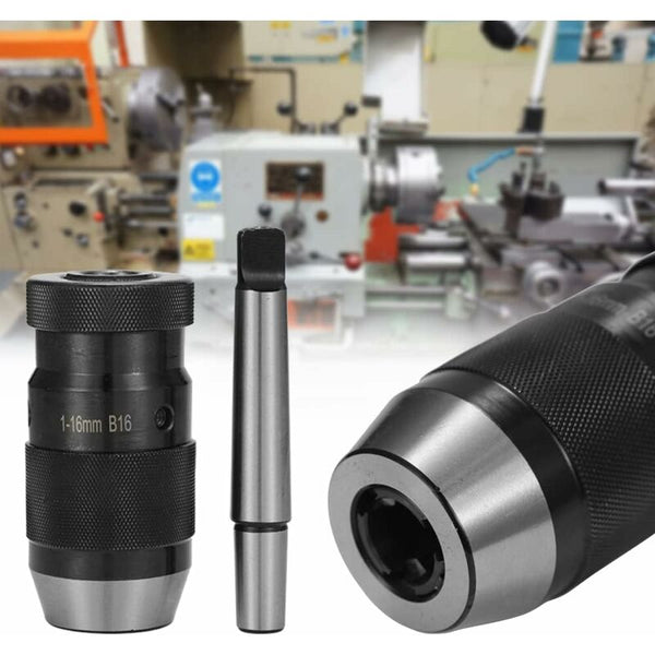 Self Tightening Drill Chuck Mt2 B16 16Mm Mk Taper For Cnc Lathe Drill Chucks