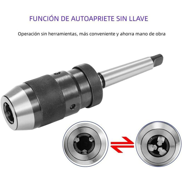 Self Tightening Drill Chuck Mt2 B16 16Mm Mk Taper For Cnc Lathe Drill Chucks