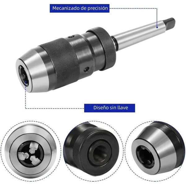 Self Tightening Drill Chuck Mt2 B16 16Mm Mk Taper For Cnc Lathe Drill Chucks