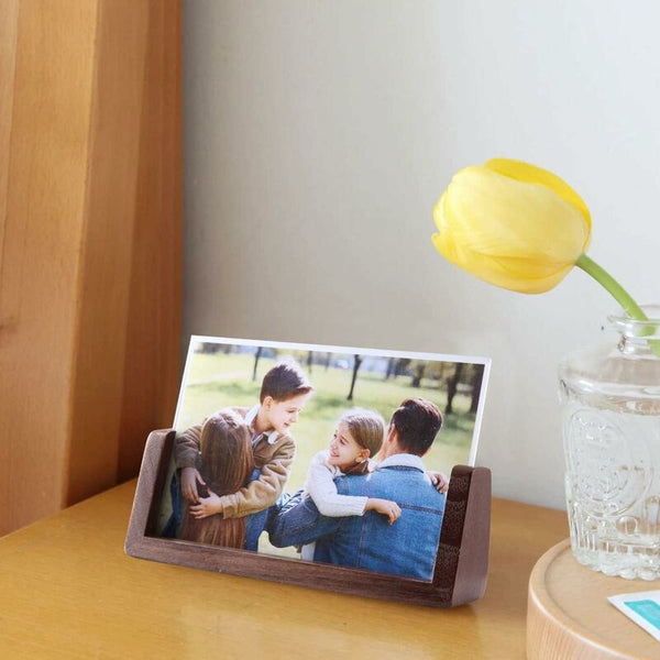 6 Inch 2 Pcs Set Wooden And Acrylic Glass Picture For Tabletop Home Decor Photo Frames