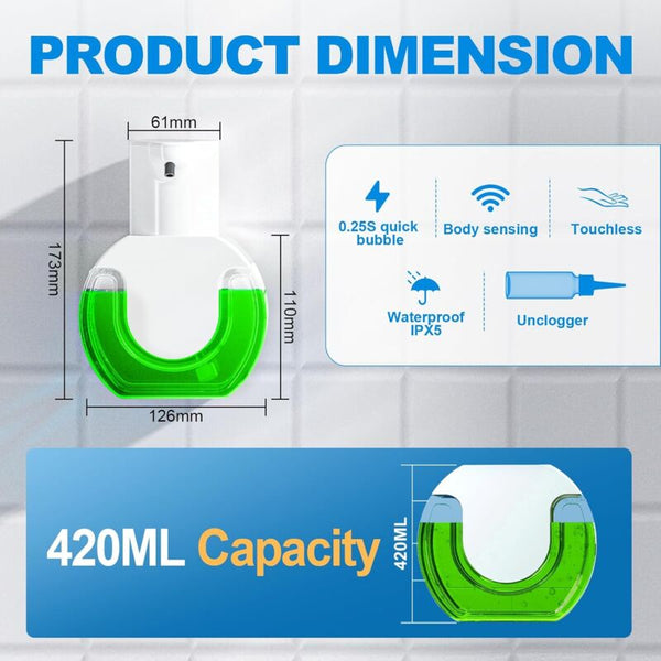 Automatic Soap Dispenser Touchless Liquid 420Ml For Kitchen Soap Dishes & Dispensers