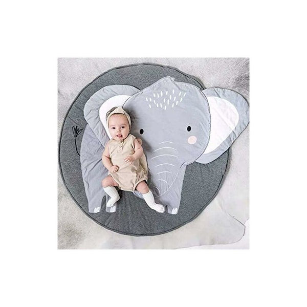 Baby Crawling Mat Play Kids Round Animals Carpet Children Rug For Girls Boys 90X90cm (Elephant) Playmats & Jigsaw Mats