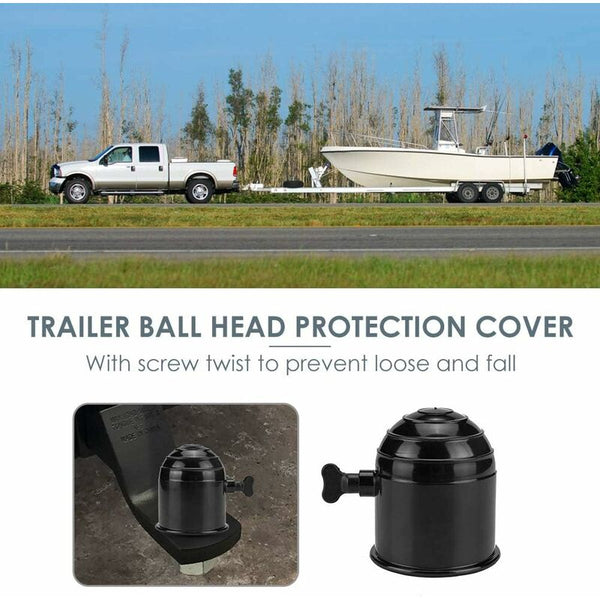 Trailer Hitch Ball Cover 50Mm Universal Cap Tow Protective Black Trailer Parts