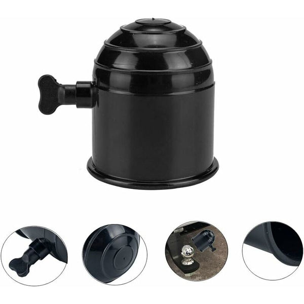 Trailer Hitch Ball Cover 50Mm Universal Cap Tow Protective Black Trailer Parts