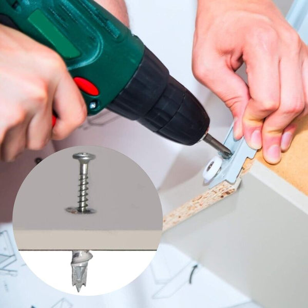 100Pcs Zinc Alloy Expansion Screw Set Combination 50Pcs Screws And Anchors Metal Self Drilling Screws & Bolts