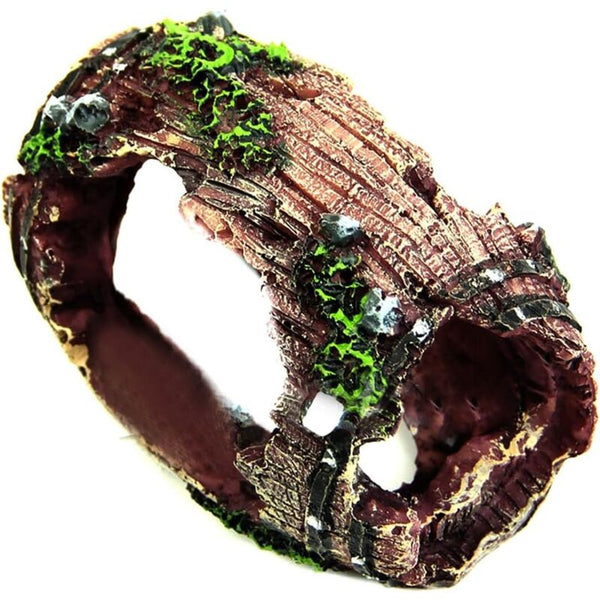 Resin Fish Tank Non Toxic Ornament Broken Barrel Cave Landscaping Decoration Aquariums