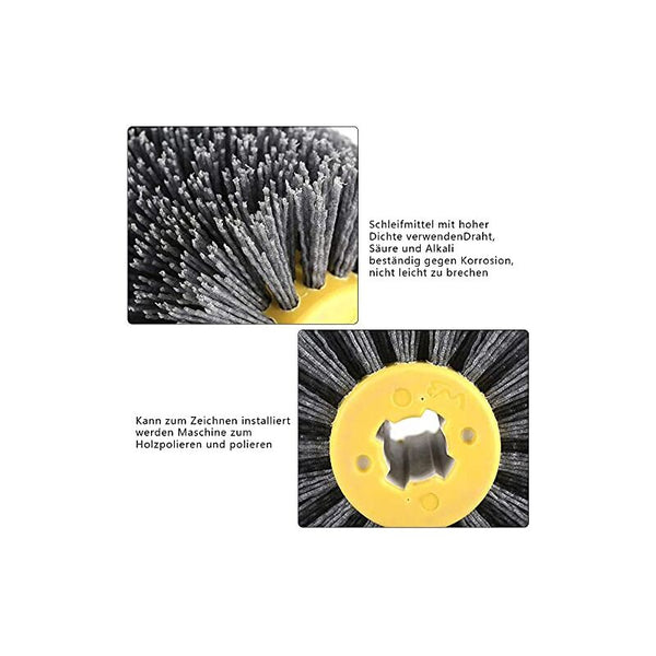 Nylon Brush Pull Wheel Polishing Grit 80/120/180/240 For Woodworking Machine Satin Finishing Buffers & Polishers